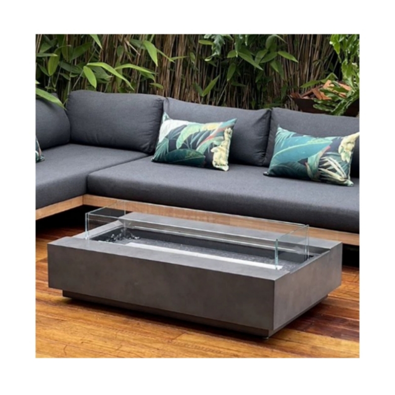 Outdoor Furniture With Fire Pit - Ensemble de mobilier d'extérieur moderne en