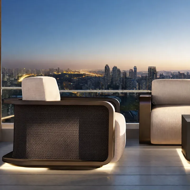 Outdoor Furniture Durable - Ensemble de meubles d'extérieur en aluminium