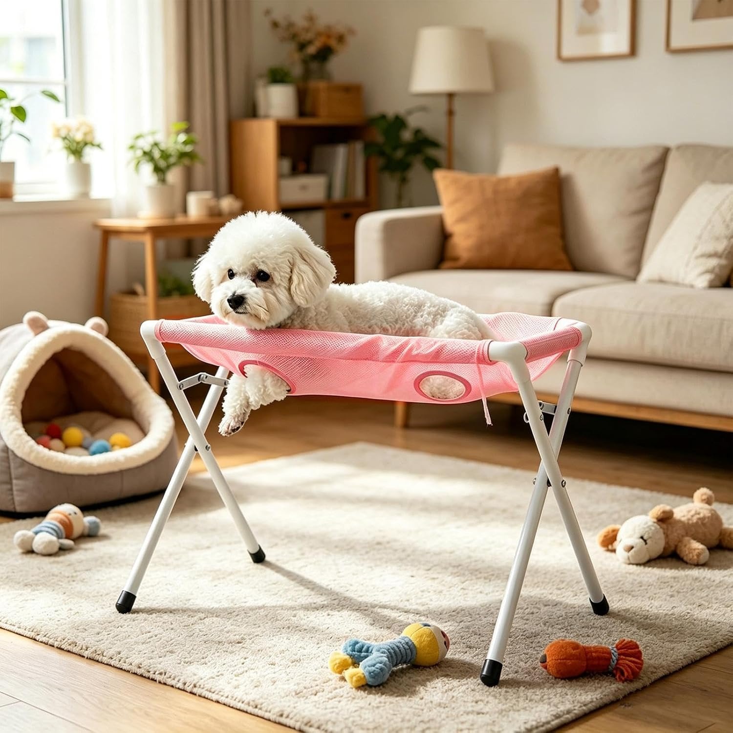 Hammock With Stand - Hamac pliable pour toilettage des chiens,