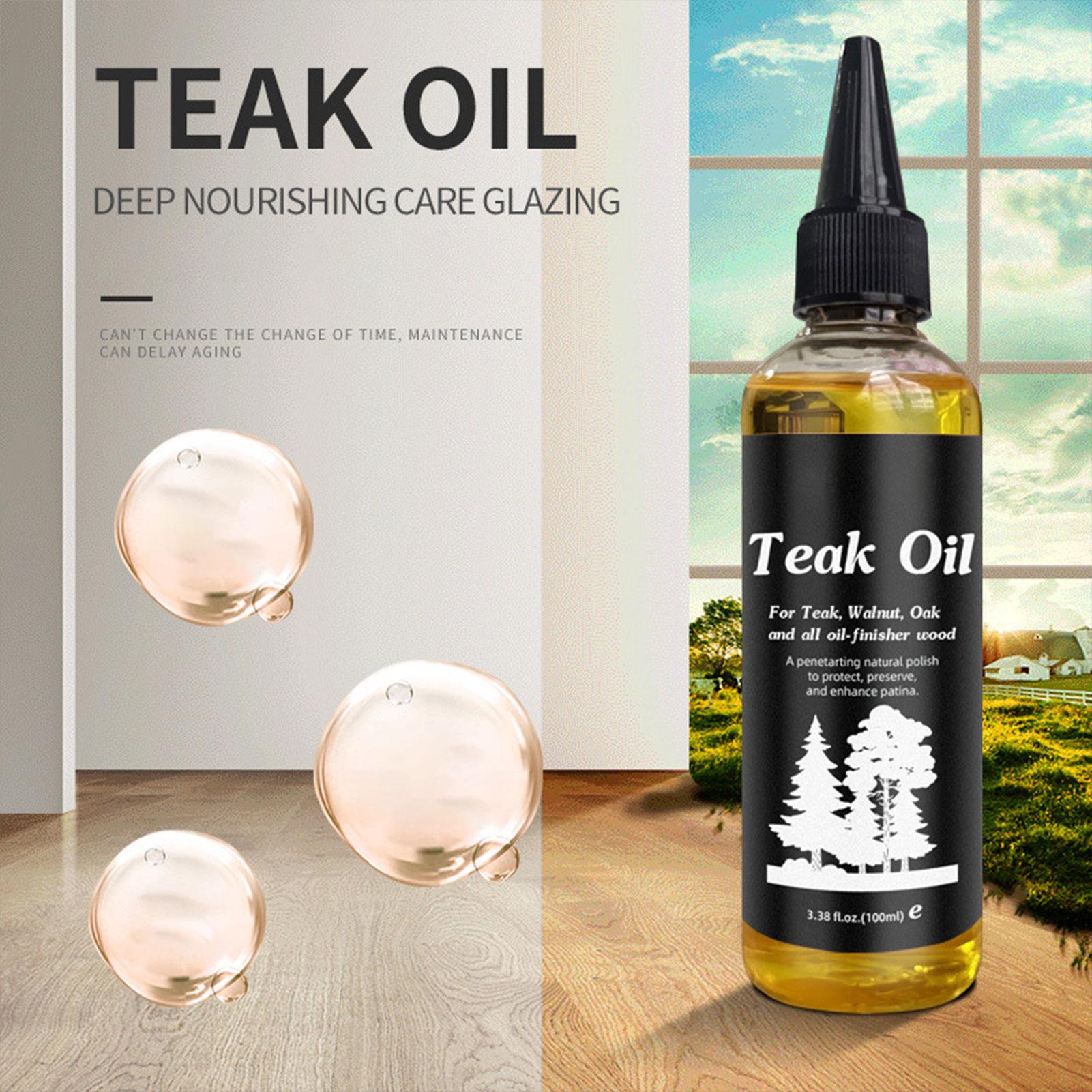 Outdoor Furniture Oil Teak - Huile pour meubles 100 ml, polissoir