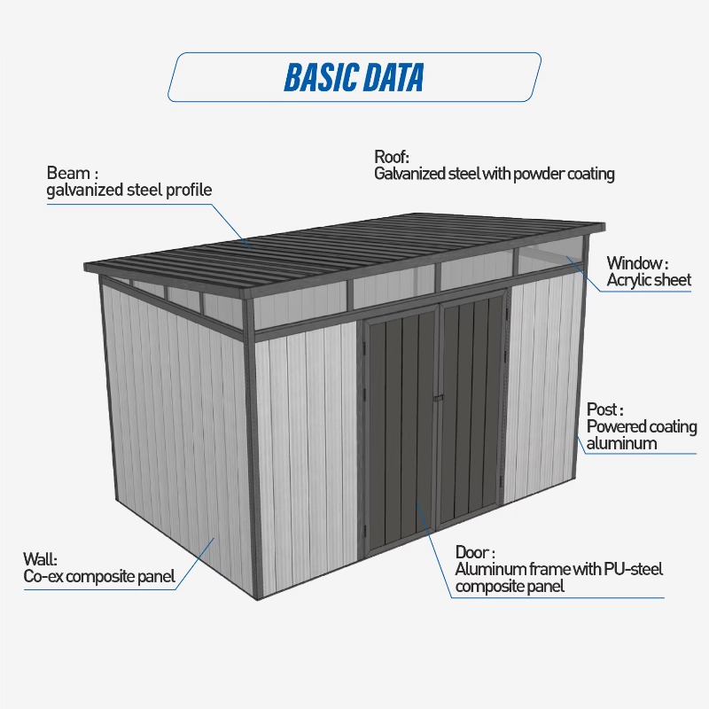 D2833 3M*3M Abri de rangement  - Outdoor Furniture Wood avis et prix