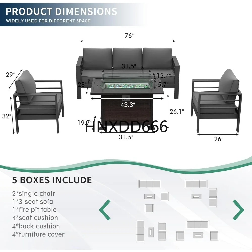 Ensemble de meubles de patio a - Outdoor Furniture With Fire Pit avis et prix