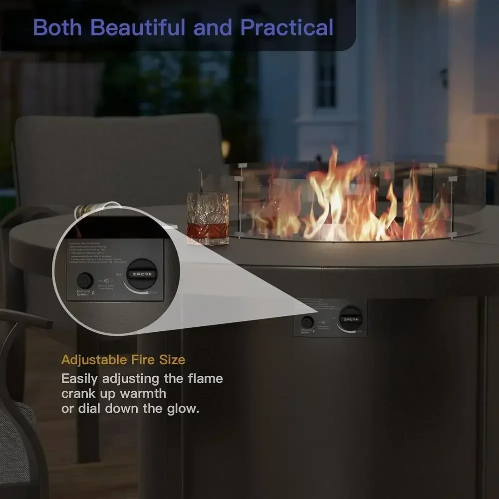 Ensemble de meubles de patio e - Outdoor Furniture With Fire Pit avis et prix