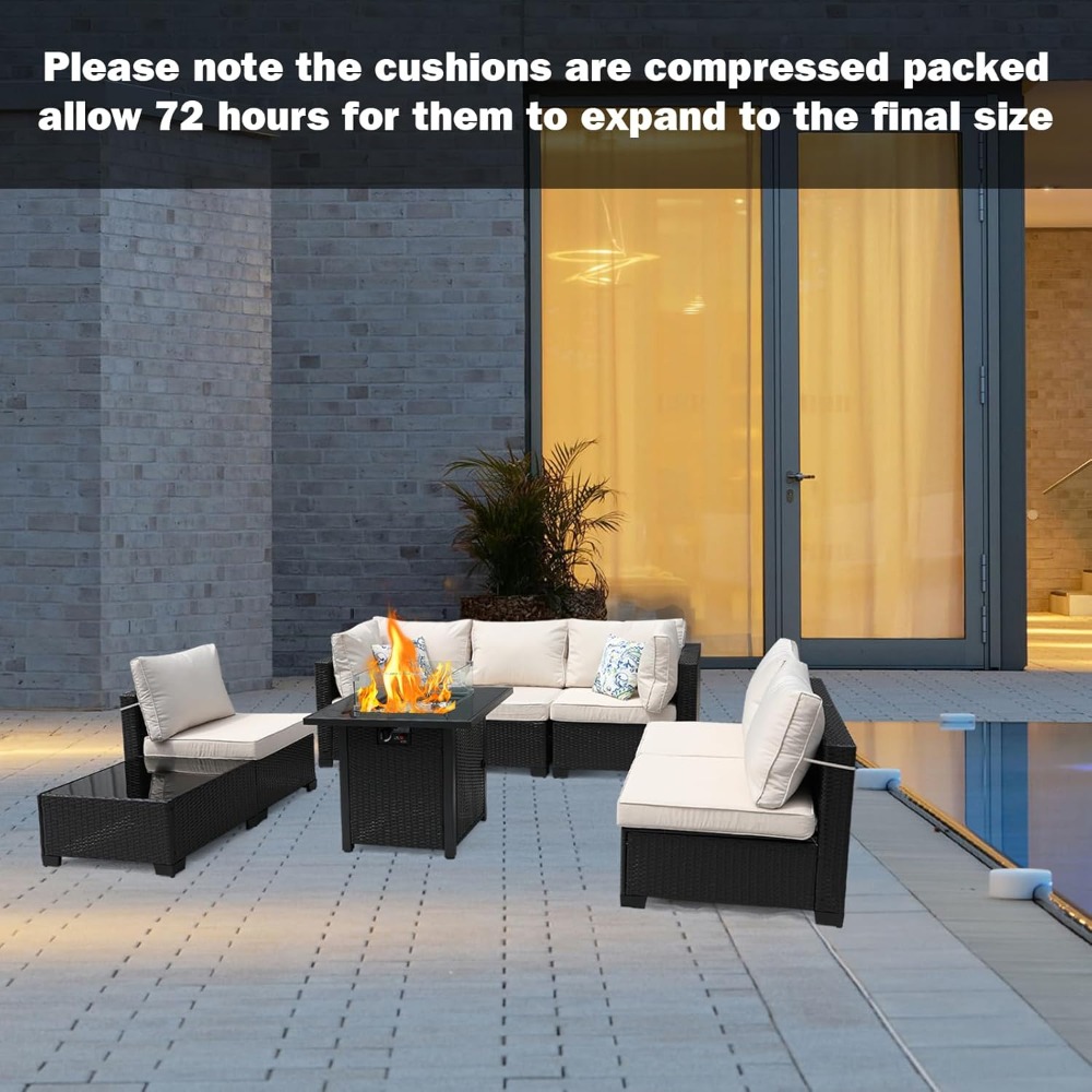 Canapé sectionnel extérieur en - Outdoor Furniture With Fire Pit avis et prix