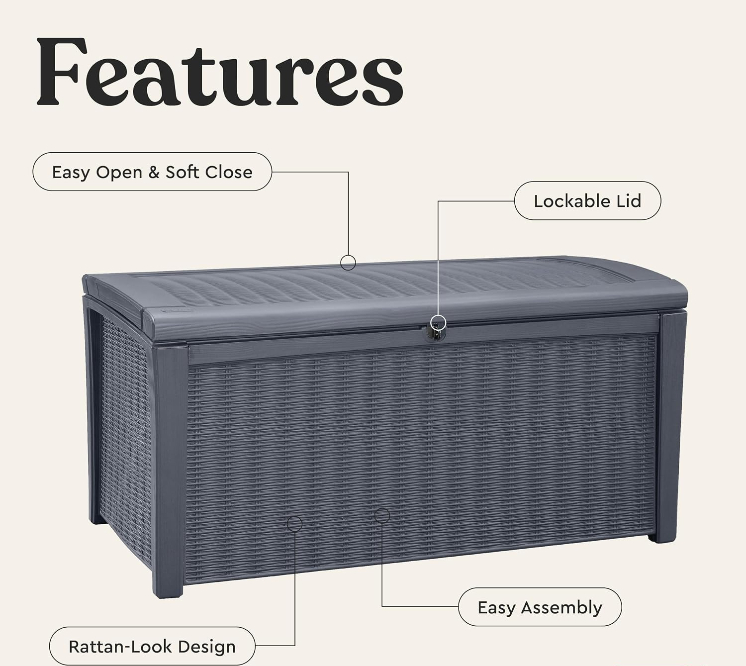 Bac de rangement extérieur 110 - Outdoor Furniture Cushions avis et prix