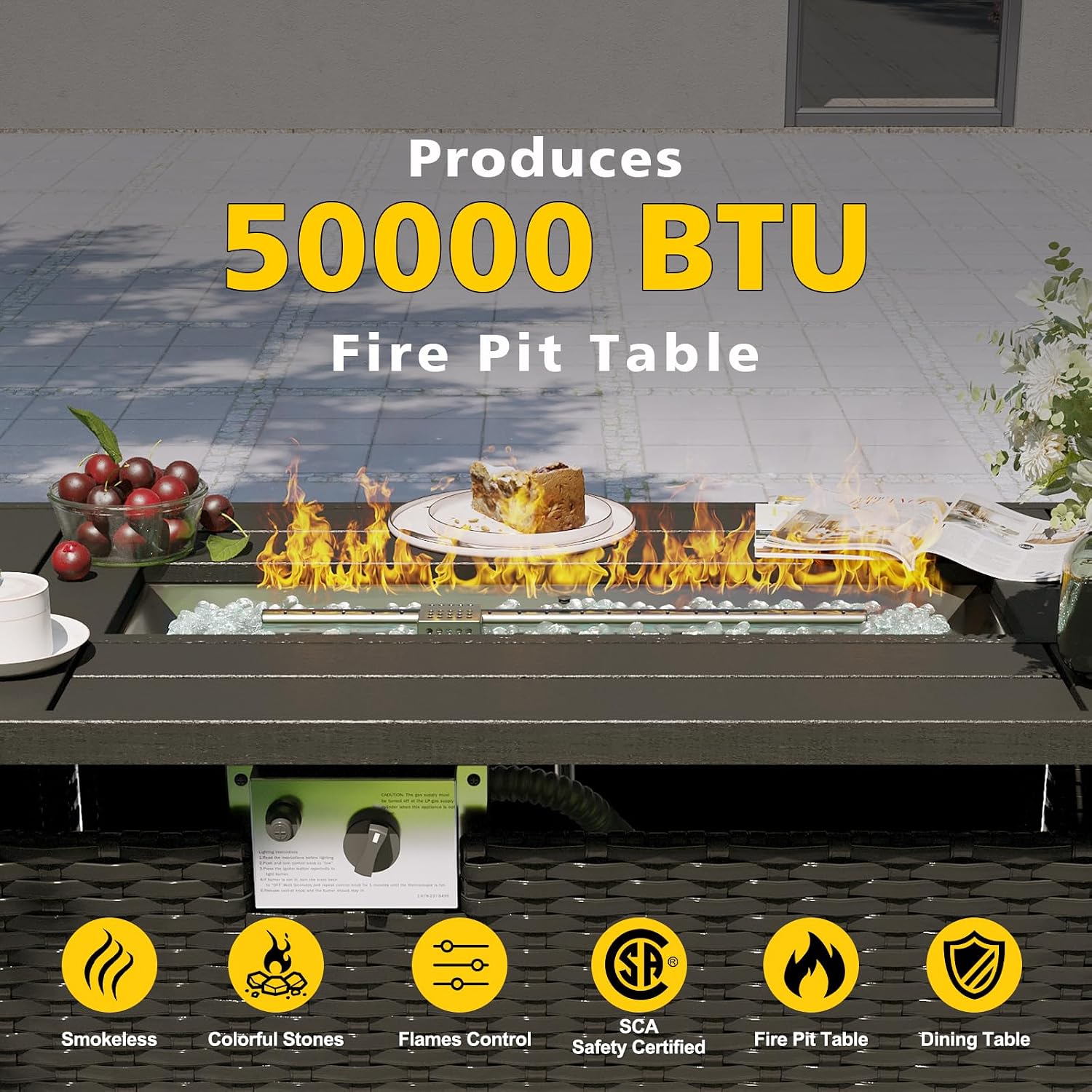 Ensemble de mobilier de patio  - Outdoor Furniture With Fire Pit avis et prix