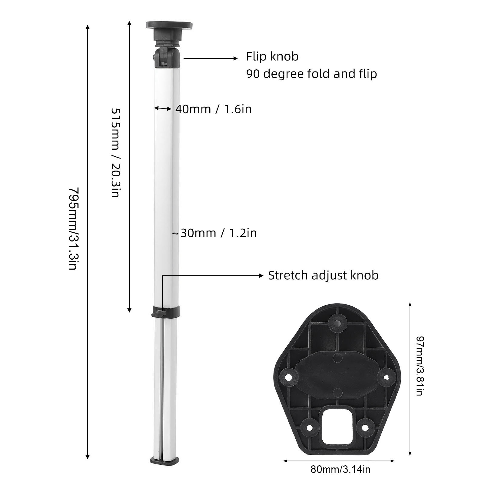 Pieds de Table pliants télesco - Outdoor Furniture Legs avis et prix