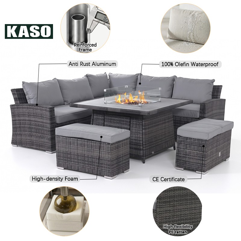Meubles de jardin modernes en  - Outdoor Furniture With Fire Pit avis et prix