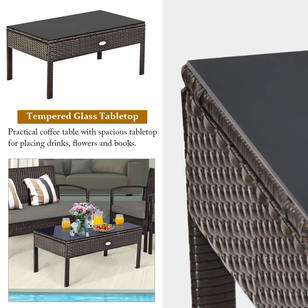 Ensemble de meubles de patio e - Outdoor Furniture Cushions avis et prix