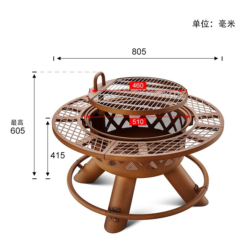 Ensemble de barbecue et foyer  - Outdoor Furniture With Fire Pit avis et prix