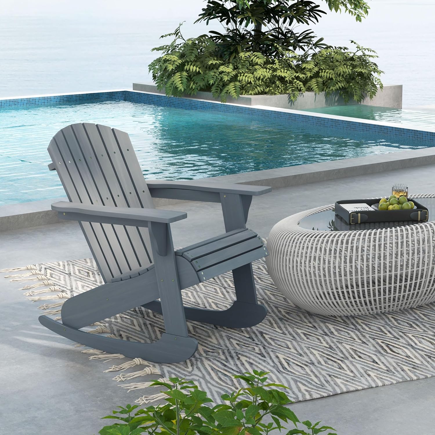 Fauteuil à bascule Adirondack  - Outdoor Furniture With Fire Pit avis et prix