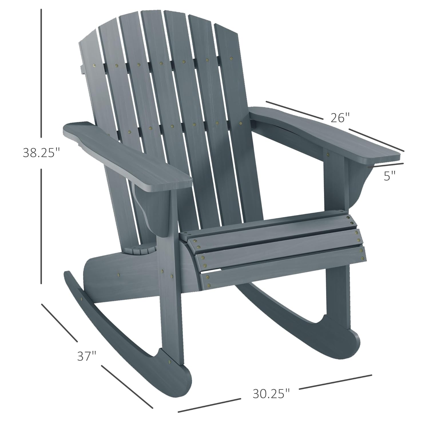 Fauteuil à bascule Adirondack  - Outdoor Furniture With Fire Pit avis et prix
