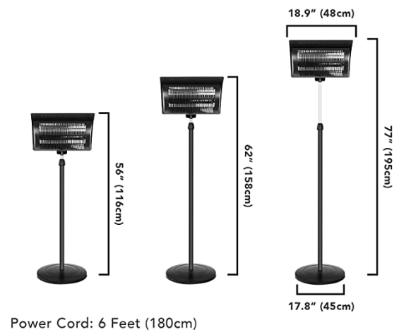 Chauffage de terrasse extérieu - Patio Heater Standing avis et prix