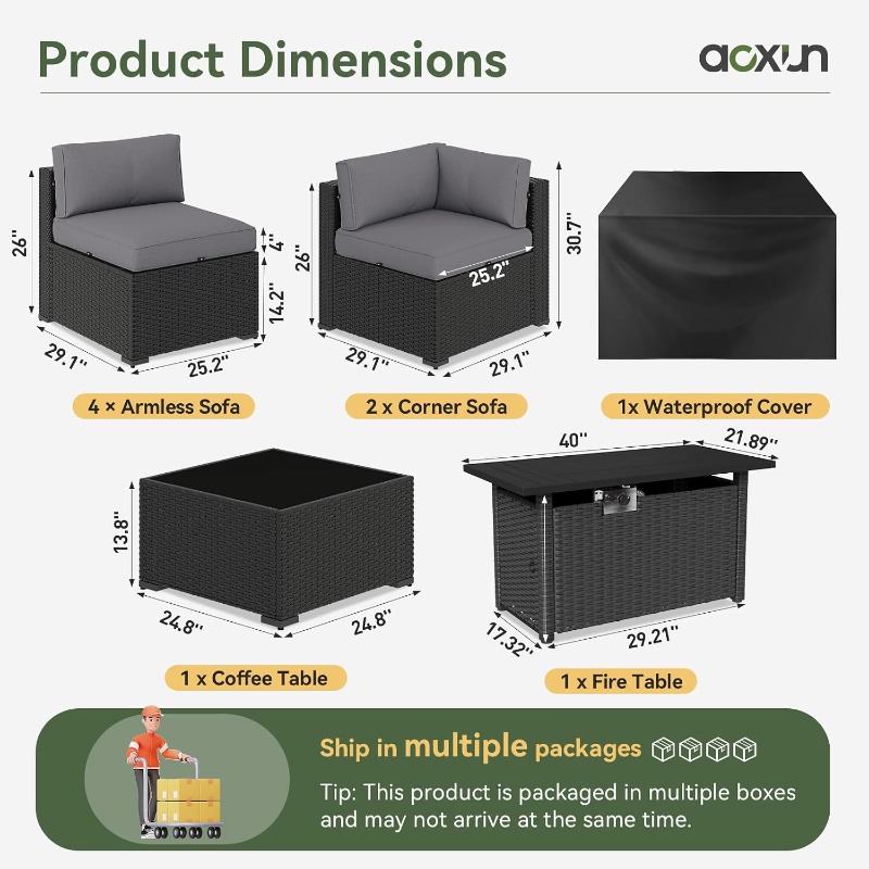 Ensemble de meubles de patio A - Outdoor Furniture With Fire Pit avis et prix