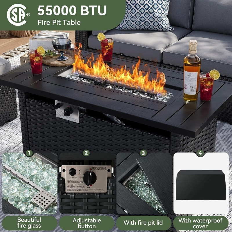 Ensemble de meubles de patio A - Outdoor Furniture With Fire Pit avis et prix
