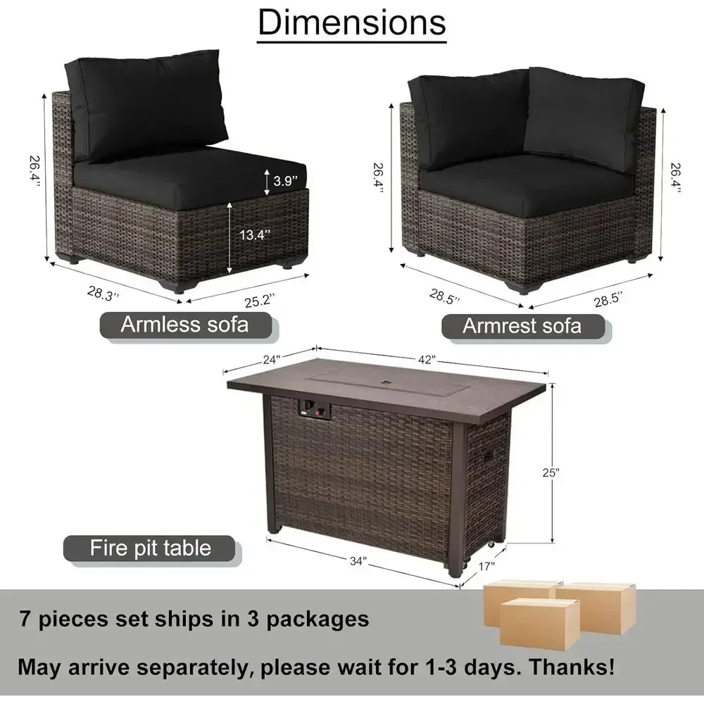 Ensemble de meubles de patio e - Outdoor Furniture With Fire Pit avis et prix