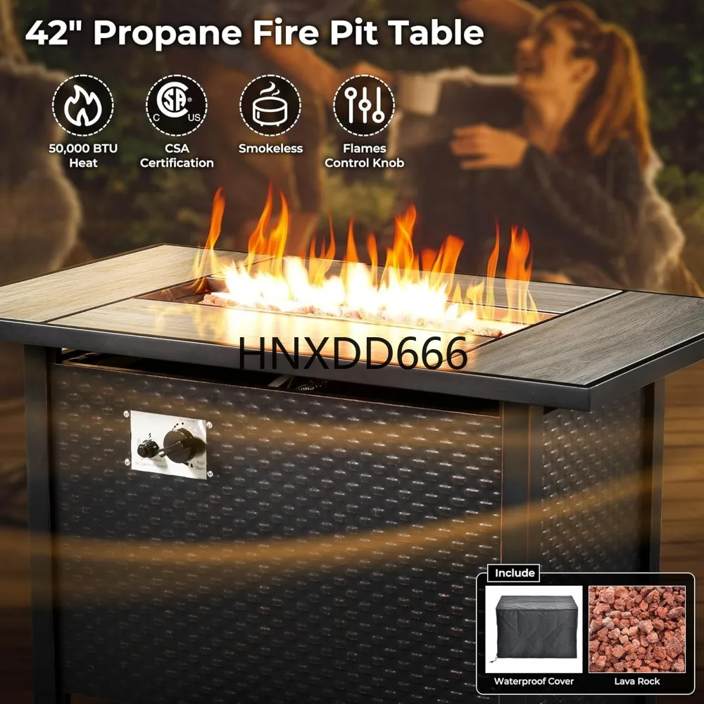 Ensemble de mobilier de patio  - Outdoor Furniture With Fire Pit avis et prix